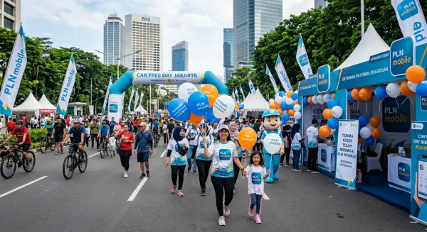 balon sablon medan memeriahkan acara car free day