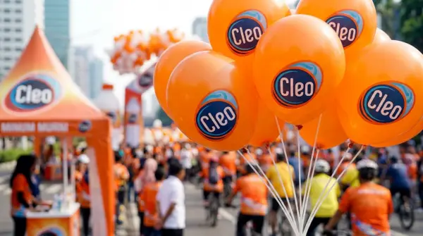 balon sablon padang saat memeriahkan kampanye air minum kemasan
