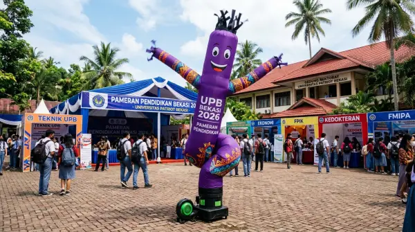 balon sky dancer bekasi saat untuk memeriahkan acara umkm di kampus
