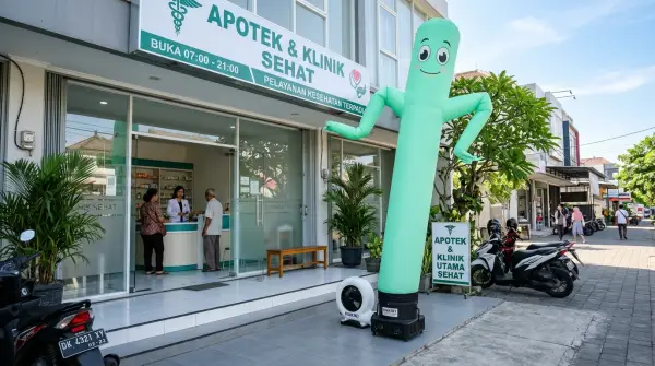 balon sky dancer malang digunakan untuk memberitahu bahwa ada promo
