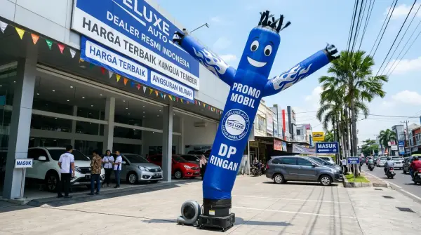 balon sky dance medan untuk menarik pelanggan dealer mobil
