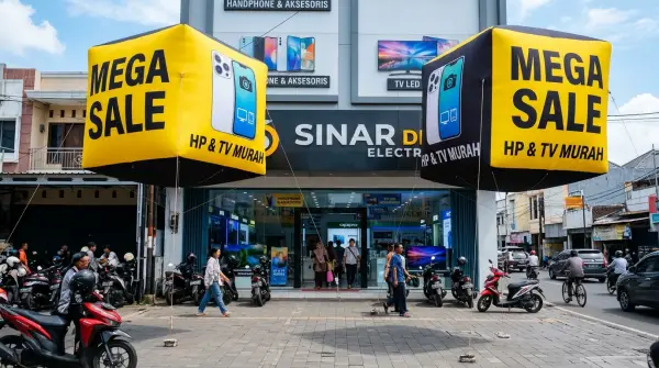 balon udara bekasi pada acara launching smartphone terbaru