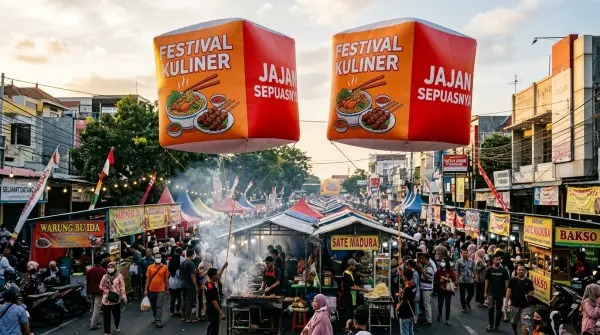 balon udara pekanbaru di acara kuliner nusantara