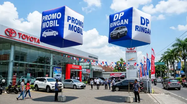 balon udara surabaya saat digunakan promosi dealer mobil
