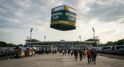 balon udara tangerang dipasang di event olahraga